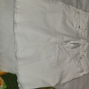 Lilly Pulitzer White Denim Skirt